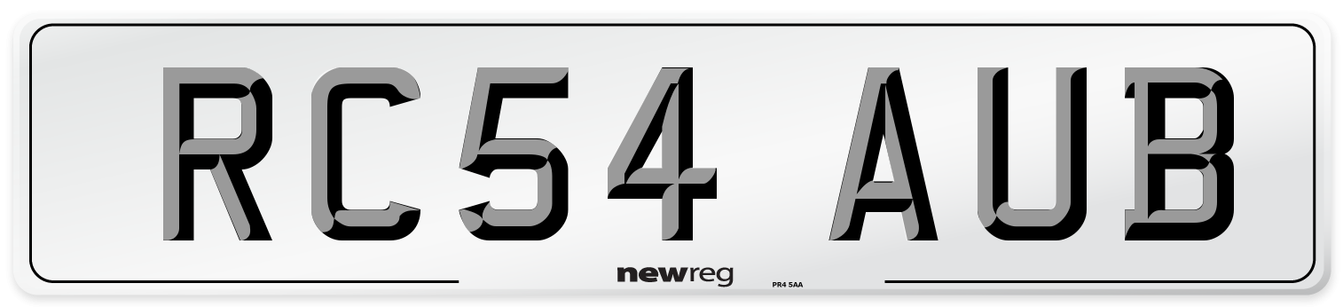 RC54 AUB Number Plate from New Reg
